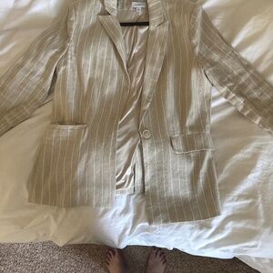 Evereve linen blend blazer